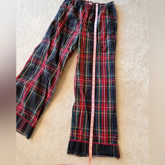 J.Crew Tartan Plaid Cotton Pajama Pants Womens XS Lounge Sleepwear Cozy Soft - Picture 5 of 6
